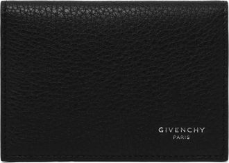 Givenchy Kaarthouder van Gekorreld Leer - Heren - Portefeuilles - Zwart - ONE Size - Leer - Accessoires
