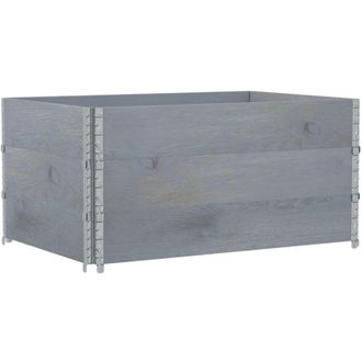 vidaXL Jardinera De Madera Maciza De Pino Gris 120x80 Cm Vidaxl