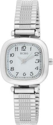 BCBGeneration Mini Stretch Quartz Bracelet Watch, 27mm in Silver at Nordstrom Rack