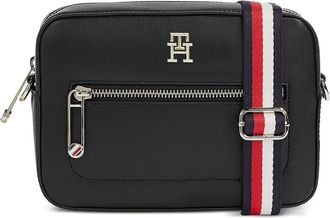Tommy Hilfiger Borsa a tracolla con placca logo - Nero