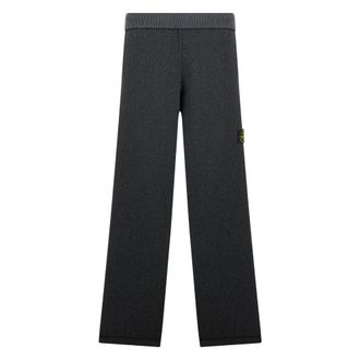 Stone Island Sweatpants, male, Gray, Size: L Cotton Pique Jogger Comfort Fit