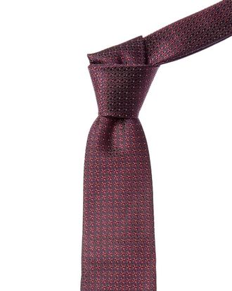 Canali Wine Silk Tie