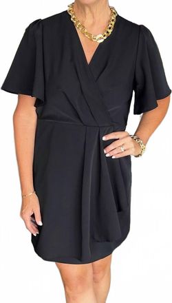 She + Sky Tell Me Im Pretty Wrap Dress In Black