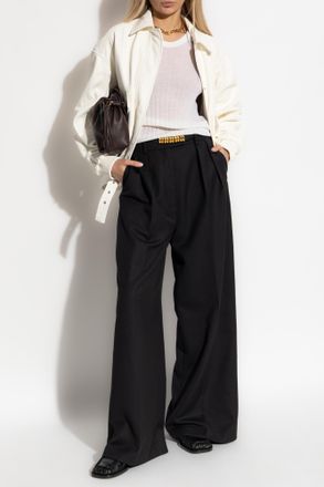 Iro Leather Jacket Manka, Womens, White