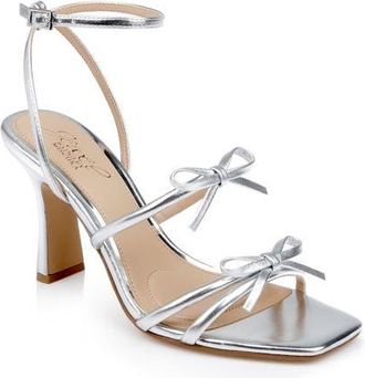 Badgley Mischka Kiyomi Ankle Strap Sandal in Silver Metallic at Nordstrom, Size 5.5