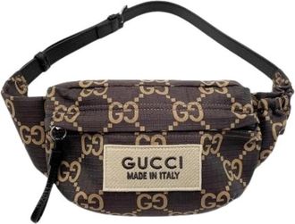 Gucci Pre-owned Fanny pack - unisex - Vintage Heuptassen - Bruin - ONE Size - Nylon - Vintage