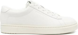 Emporio Armani Leren Sneakers - Heren - Sneakers - Wit - 44 EU - Leer - Schoenen