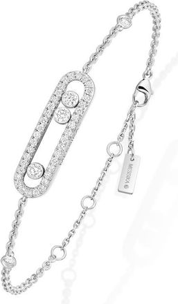 Messika Baby Move Pav&eacute; Diamond Bracelet in White Gold at Nordstrom, Size Medium