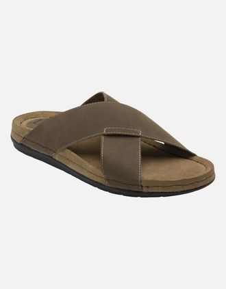 Lotus Mens Salcombe Mens Mule Sandals - Sand Leather - Size: 12