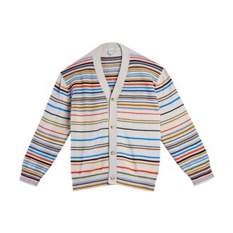 Paul Smith Cardigans, male, Multicolor, Size: S Cardigan Riga Classica