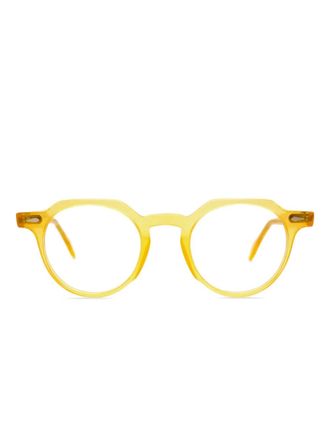 K&agrave;dor Amadeus bril met geometrisch montuur - Geel