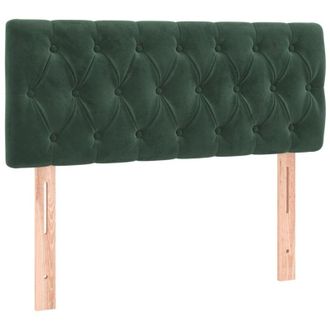 vidaXL Cabecero Con Led De Terciopelo Verde Oscuro 100x7x78/88 Cm Vidaxl