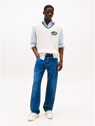 Tommy Hilfiger Mens Tommy Jeans High-Rise Loose Jean - Dark Wash Denim - 30W x 34L