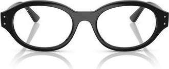 Ray-Ban 52mm Oval Optical Glasses in Black at Nordstrom