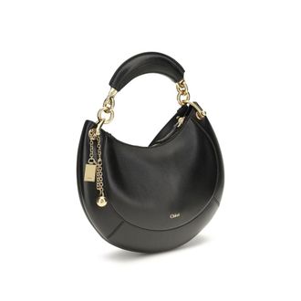 Chlo&eacute; Womens Black Calf Leather Bos Taurus Shoulder Bag