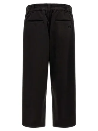 Yohji Yamamoto Mens Black Recycled Polyester Joggers (workout Pants)