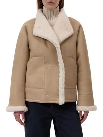 Closed Boxy Plush Shearling Trimmed Jacket
