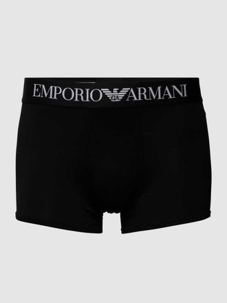 Emporio Armani Trunks mit Logo-Bund in Black, Größe XL