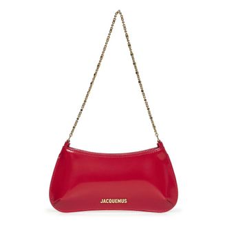 Jacquemus Shoulder Bags, female, Red, Size: ONE SIZE Le Petit Bisou Chaine Shoulder Bag
