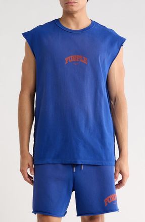 Purple Logo Textured Graphic Tank in Blue at Nordstrom Rack, Size Xxx-Large