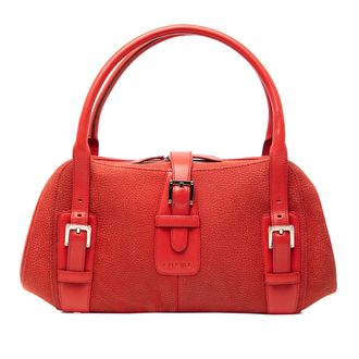 Loewe Pre-owned Womens Nubuck Senda Handbag - Red Leather - One Size