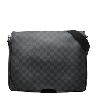 Louis Vuitton Damier Graphite Black Pvc Leather Shoulder Bag (Pre-Owned)