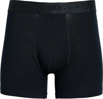 Saxx Underwear Smooth Luxe Micro Modal Boxer Brief Mens Underwear Black : 2XL, Elastane/Modal