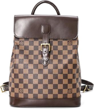 Louis Vuitton Brown Damier Canvas Damier Graphite Leather Backpack (Pre-Owned)