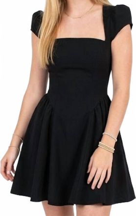 Lulus Mallory Cap Sleeve Mini Dress In Black