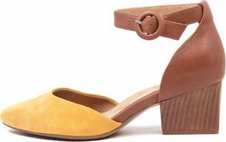 Ziera Womens Vanita Leather Sandal In Mustard