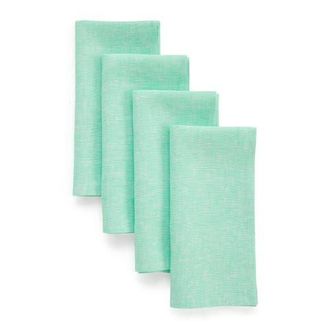 Solino Home Linen Dinner Napkins - Athena, 20 x 20 in Chambray Aqua at Nordstrom, Size Large