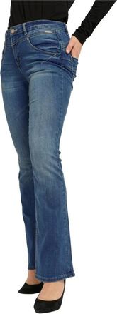 Cream Bootcut Jeans met Shape Fit en Stretch - Dames - Bootcut Jeans - Blauw - W33 L32 - Jeans