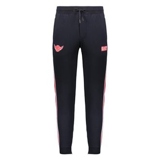 Emporio Armani Sportbroek met elastische tailleband - Heren - Broeken - Blauw - Maat: M Katoen