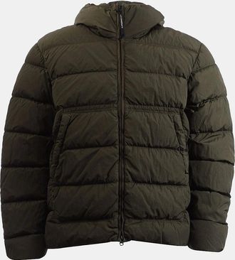 C.P. Company Mens Chrome-R Goggle Down Jacket - Green - Size: 40/Regular