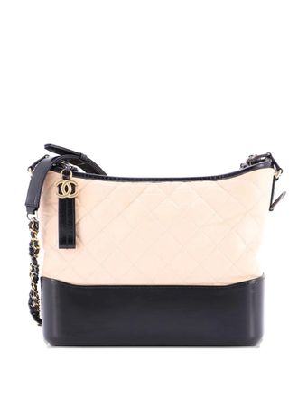 Chanel Bicolor Gabrielle Quilted Aged Calfskin Medium hobo bag - Zwart