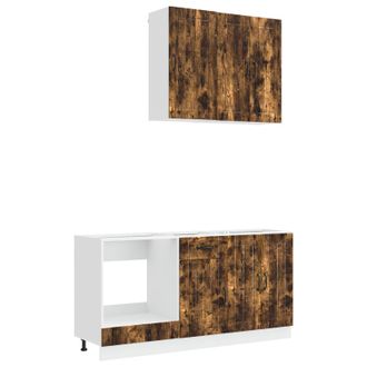 vidaXL Unidad De Cocina Lucca 5 Uds. Roble Ahumado Vidaxl