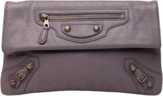 Balenciaga Pre-owned Motocross Envelope Clutch - - Pre-owned - Donna - Viola - ONE SIZE
