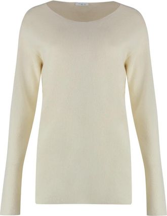 Malo Zachte Cashmere Blend Pullover Trui - Dames - Cashmere truien - Beige - XS - Kasjmier - Truien & Vesten
