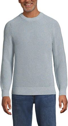 Lands End Drifter Cotton Crewneck Sweater in Oasis Blue Marl at Nordstrom, Size Xx-Large