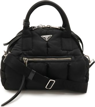 Prada Black Nylon Handbag Shoulder Bag Tote Bag (Pre-Owned)