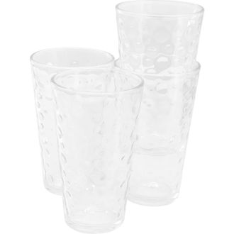 Gibson Home 4 Piece 16 Ounce Bubble Glass Tumbler Set in Clear at Nordstrom