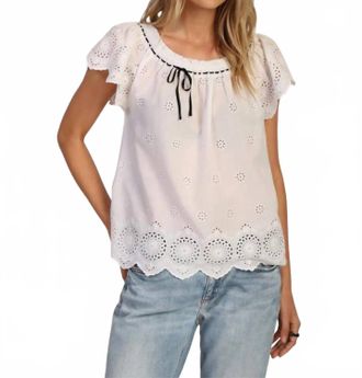 True Grit Misha Short-Sleeved Top In White