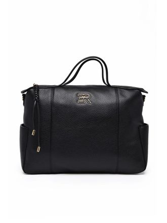 Ermanno Scervino Black Polyurethane Violeta Handbag