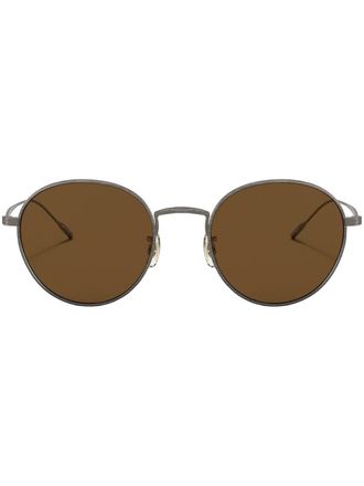 Oliver Peoples Occhiali da sole Altair tondi - Marrone