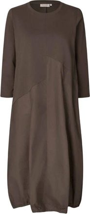 Masai Midi Jurken - Dames - Casual kleedjes - Bruin - S - Kleedjes