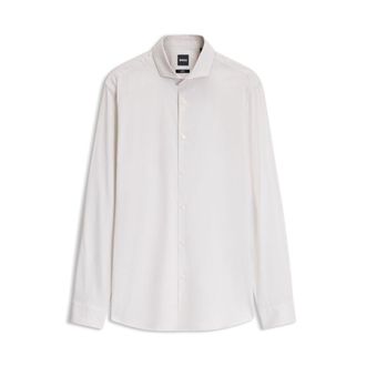 BOSS Slim-fit shirt in structured stretch cotton