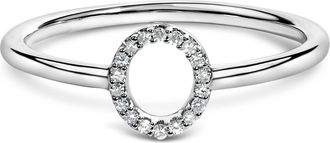 House of Brilliance 10K Gold Diamond Accent Initial A-Z Ring