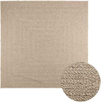 vidaXL Alfombra Zizur Aspecto Yute Interior/exterior Beige 240x240 Cm Vidaxl