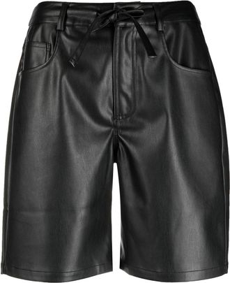 Proenza Schouler faux leather mid-length shorts - women - Polyester/Polyurethane - 10 - Black