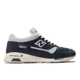 New Balance Unisex Made in UK 1500 en Azul/Gris/Blanco, Gamuza/Malla, Talla 37.5